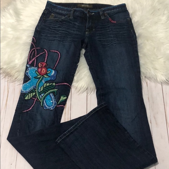 switch USA Denim - Switch USA embroidery jeans size 27. Vintage